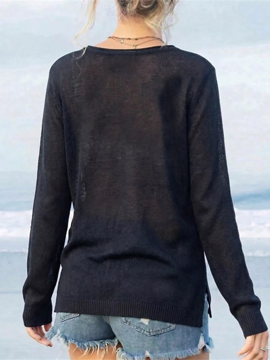 American Flag Long Sleeve Sweater