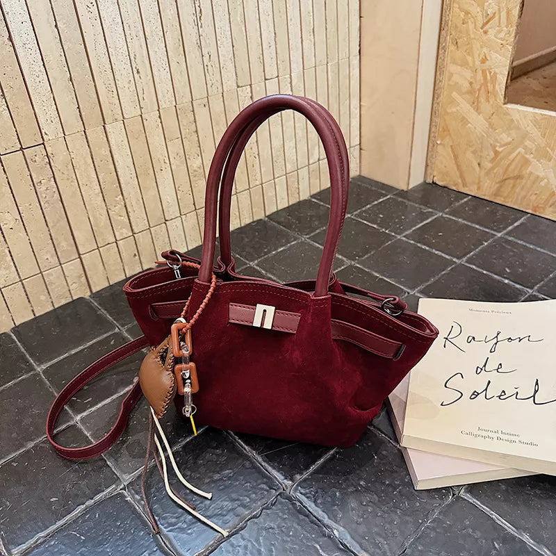 PU Leather Suede Mini Handbag