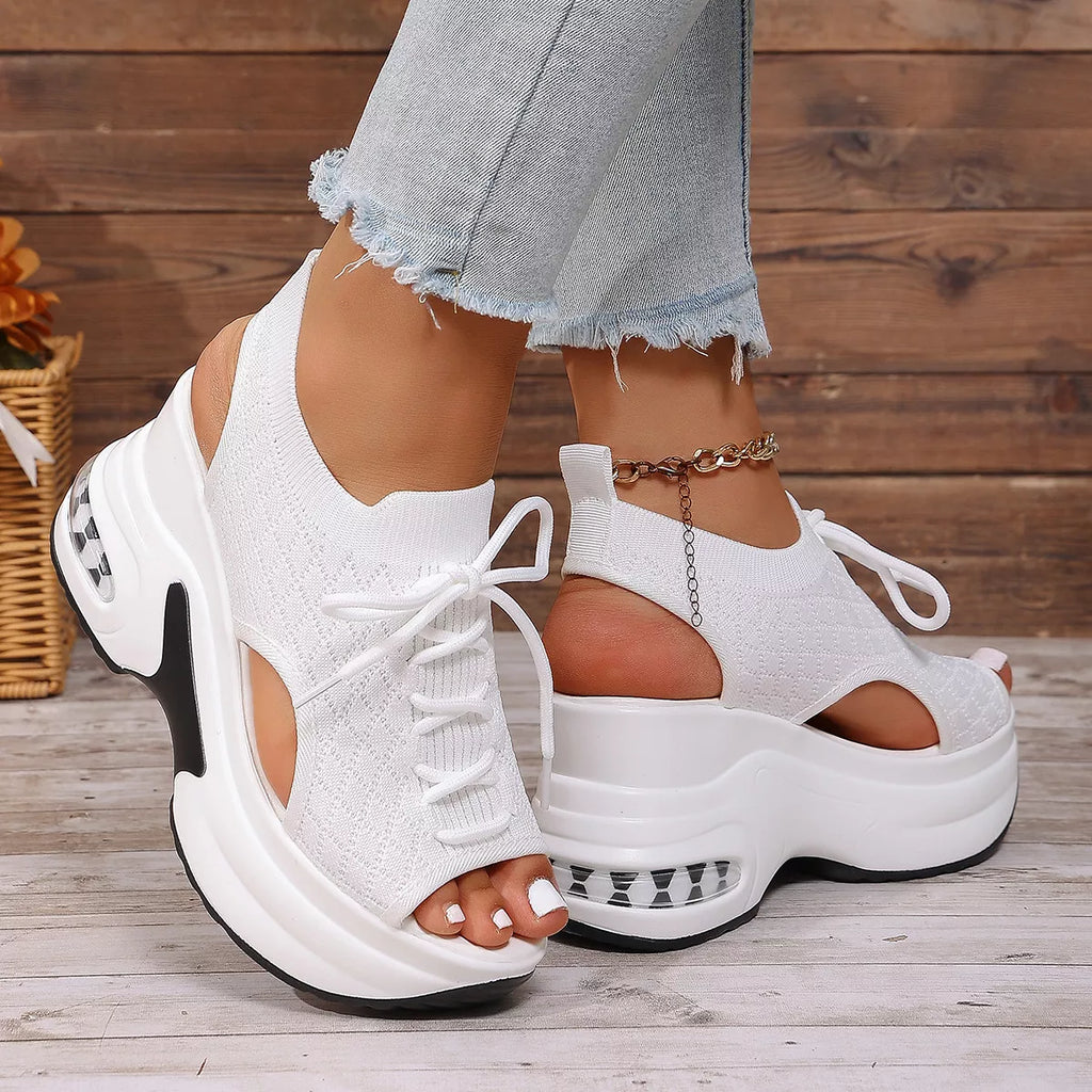 Peep Toe Wedge Sandals