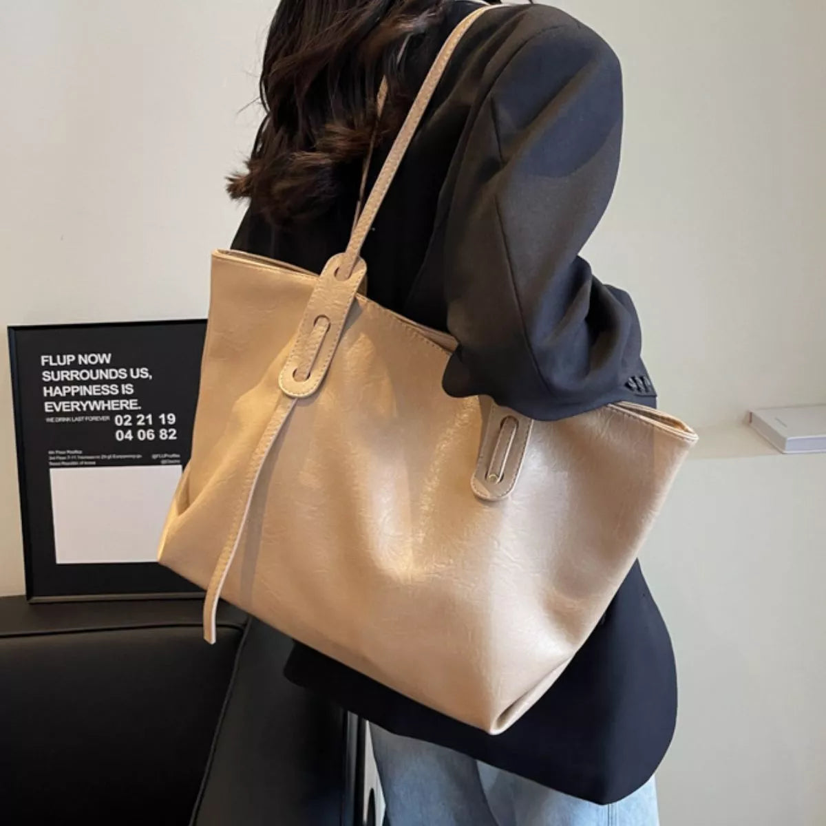 PU Leather Shoulder Bag