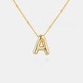 Gold-Plated Bubble Initial Letter Necklace