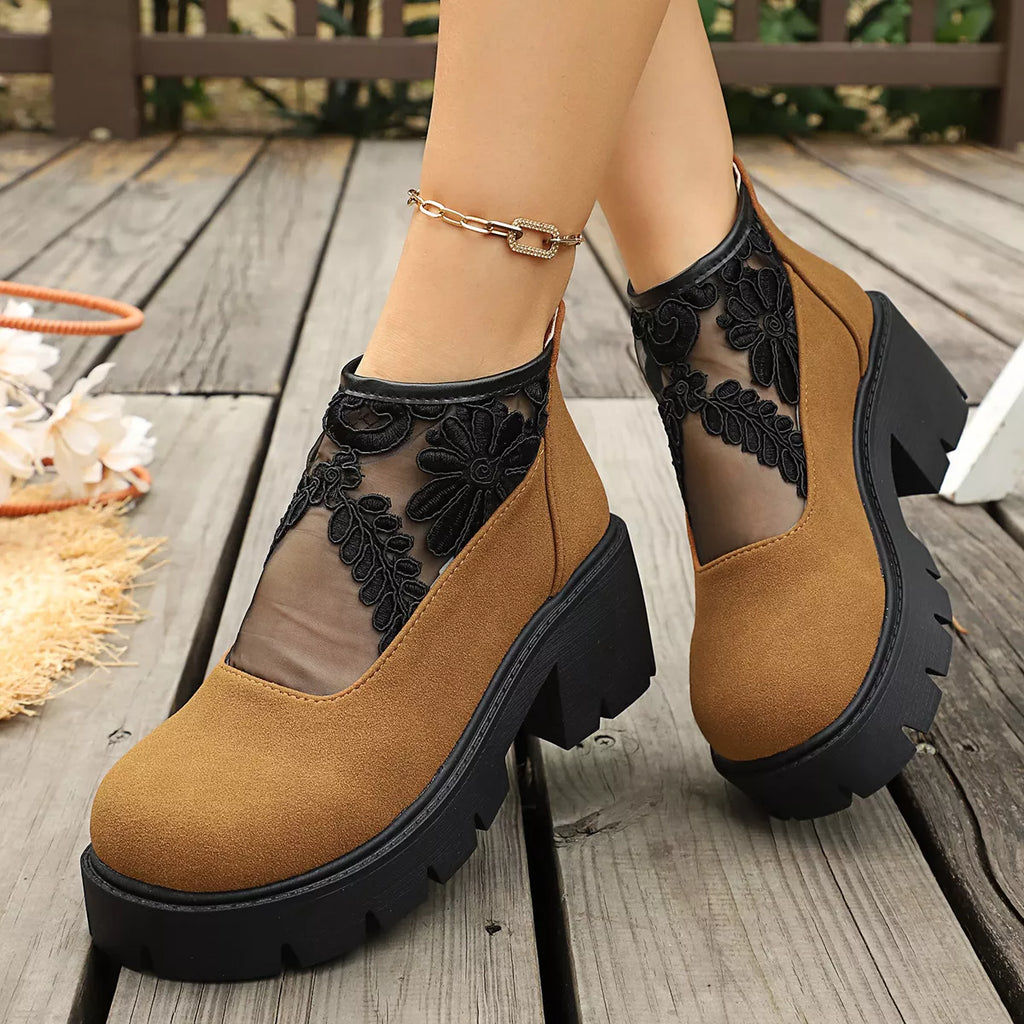 Round Toe Platform Loafers