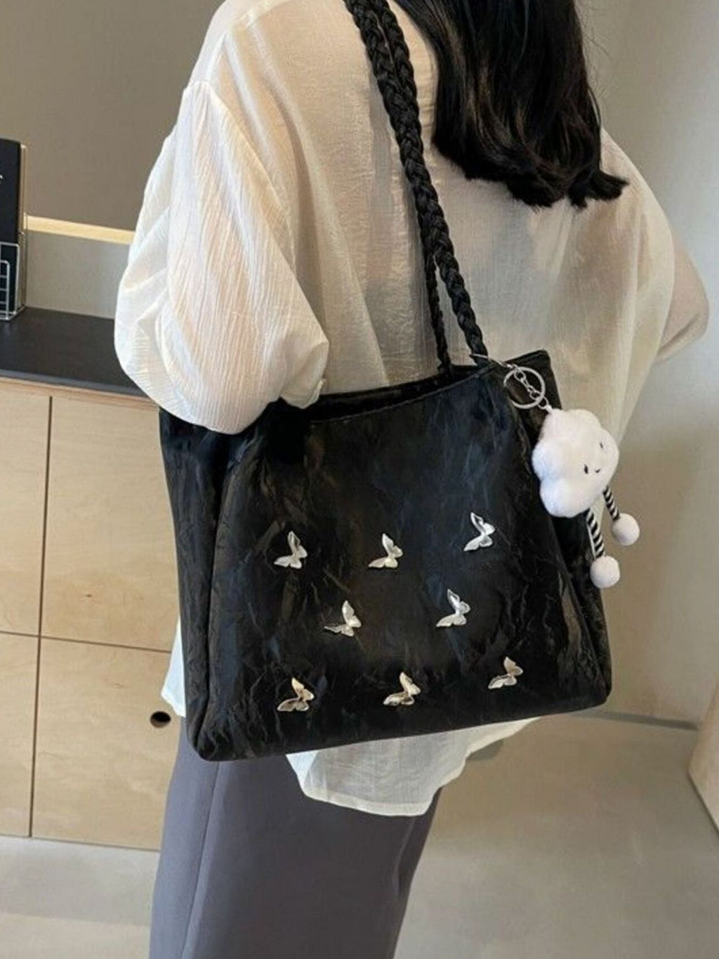 Butterfly Pattern Tote Bag