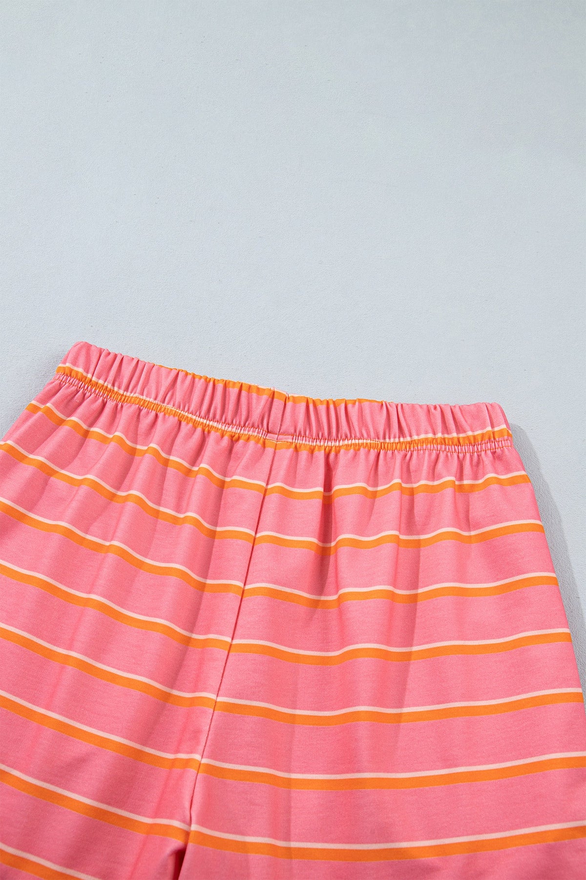 Stripe Colorblock Mock Neck Sweatshirt & Shorts Set