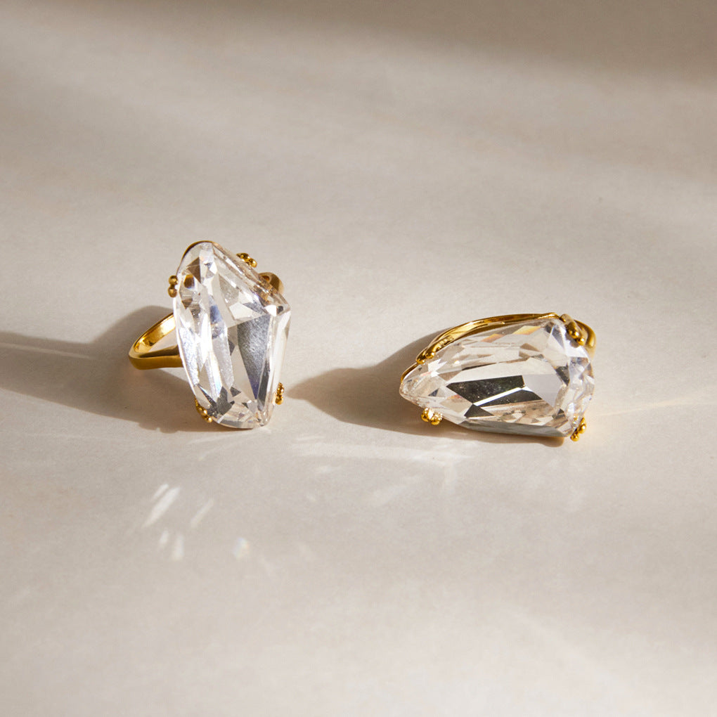 Glass Statement Ring Collection