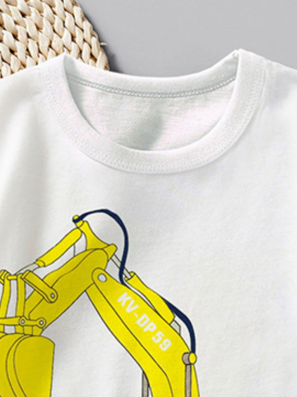 Children's Excavator Graphic Short Sleeve Tee