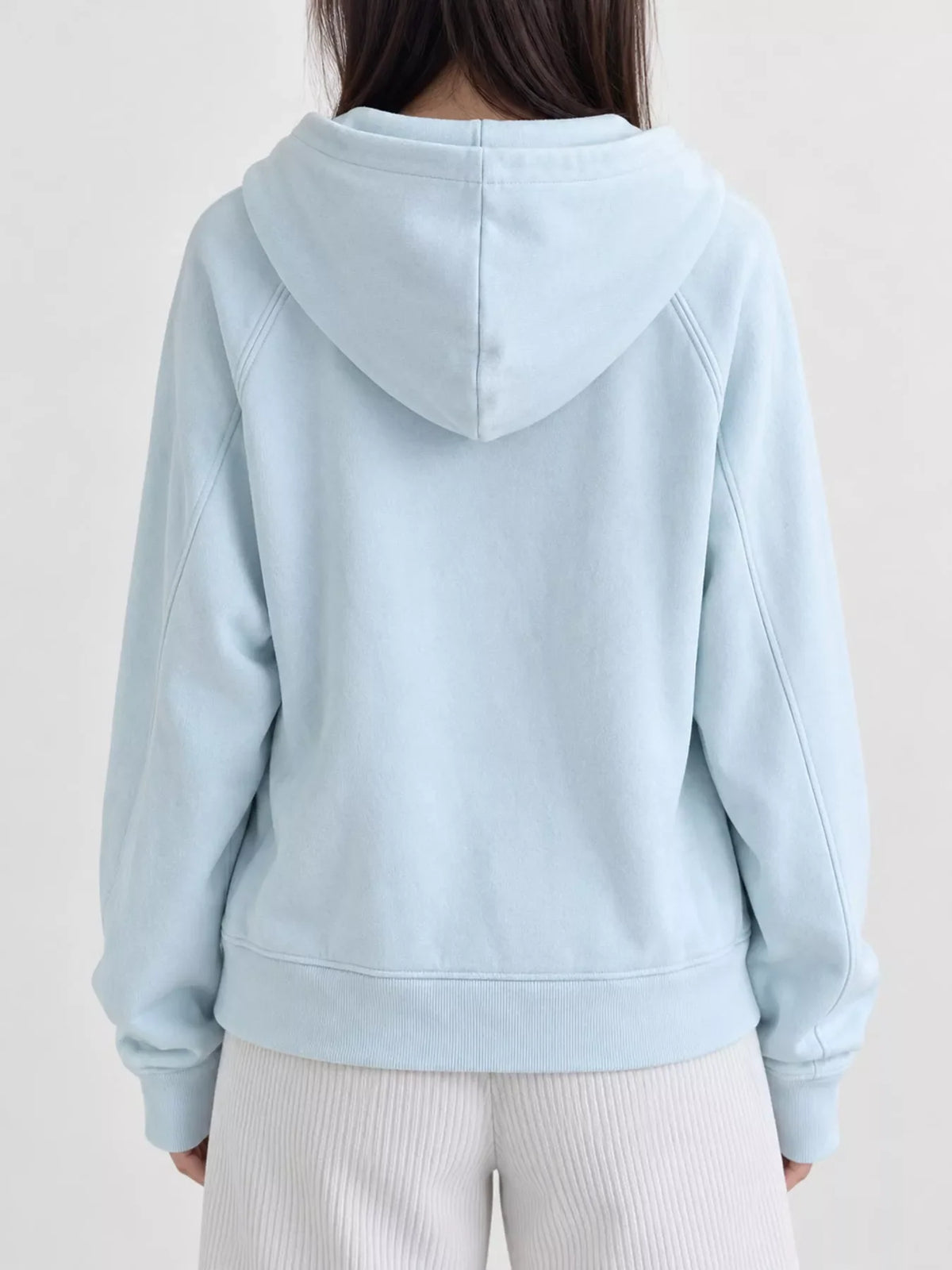 Zip Up Raglan Sleeve Hoodie