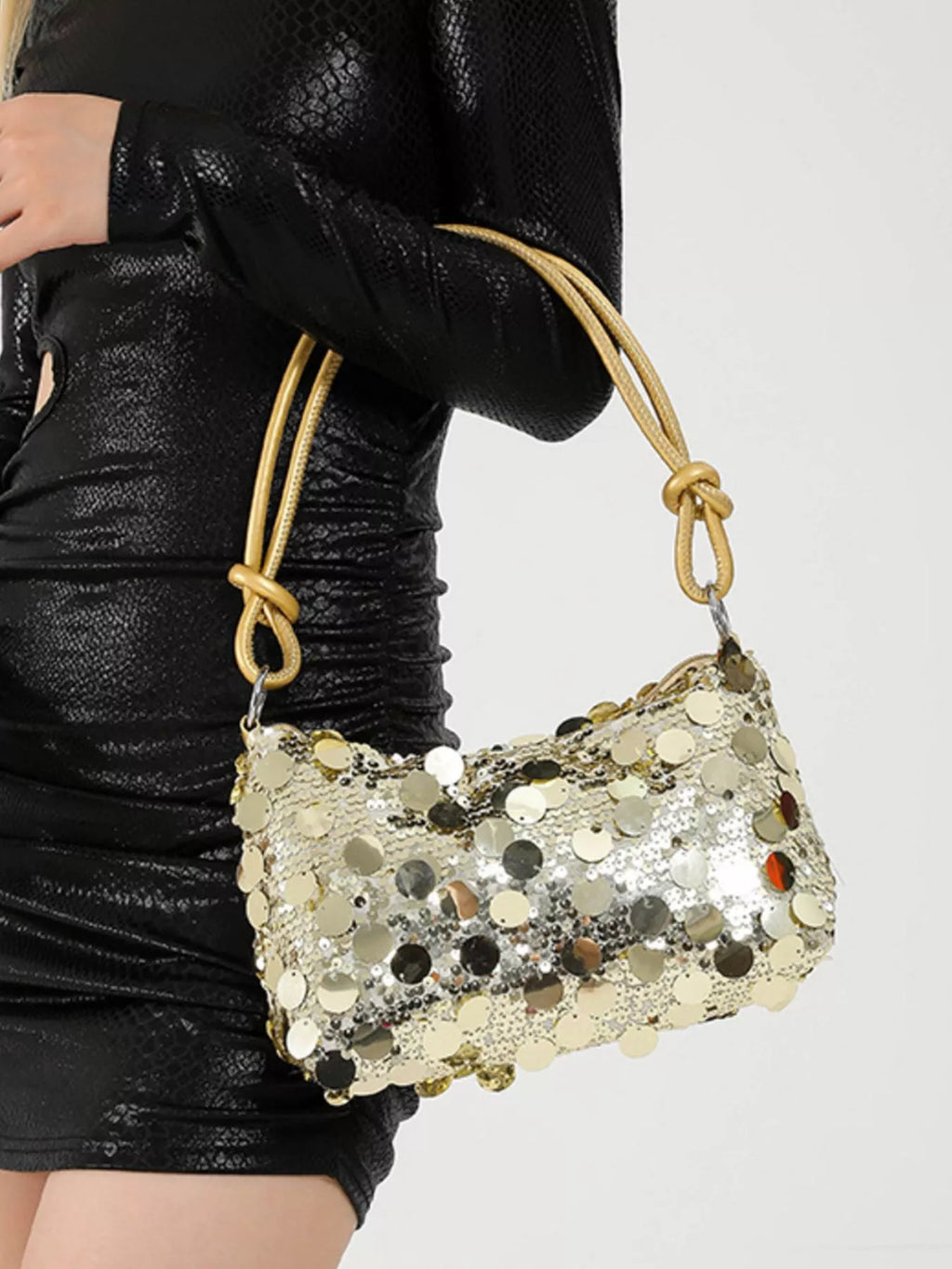 Sequin Embellished Shoulder Bag