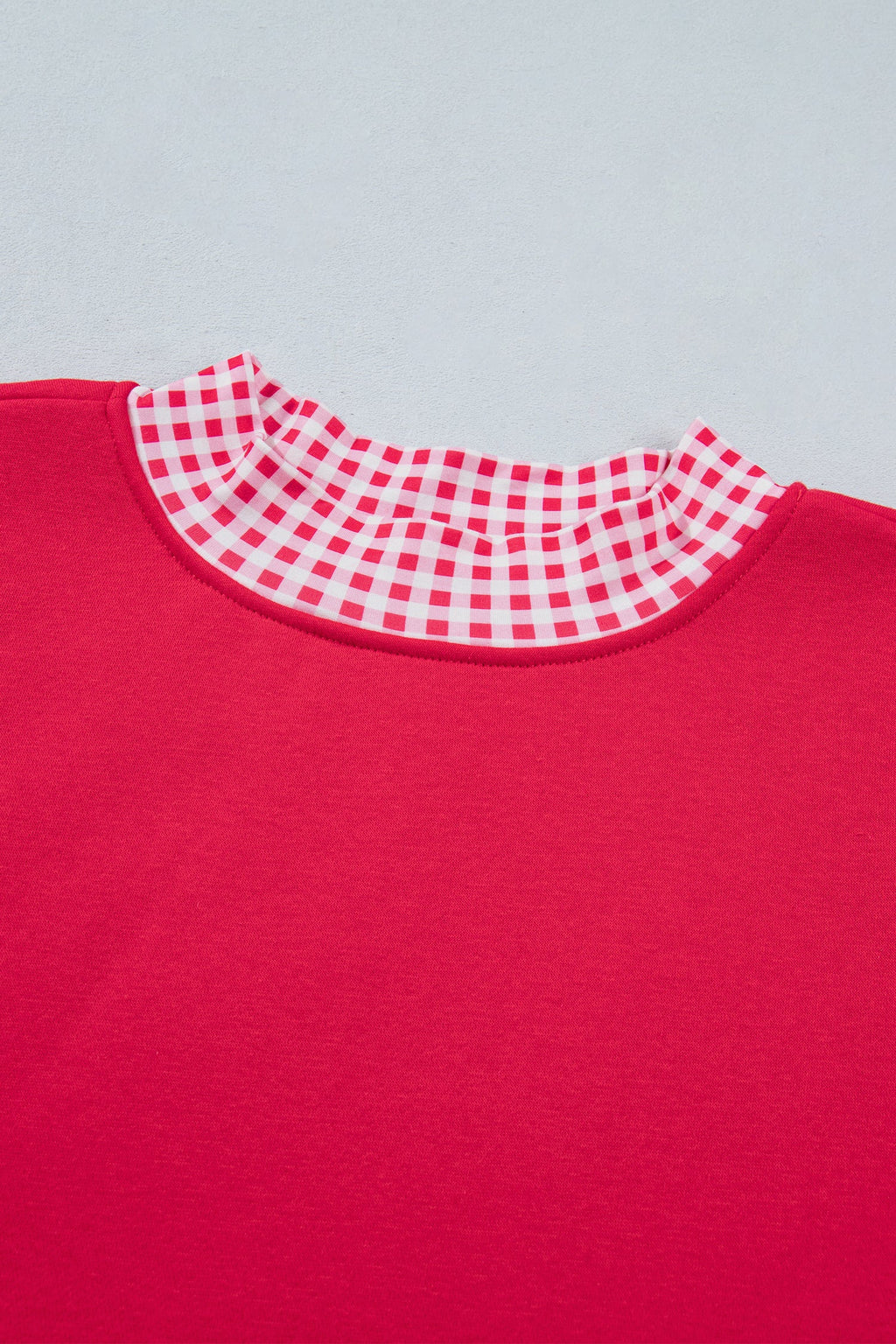 Brown Colorblock Polka Dot Contrast Trim Oversized Sweatshirt