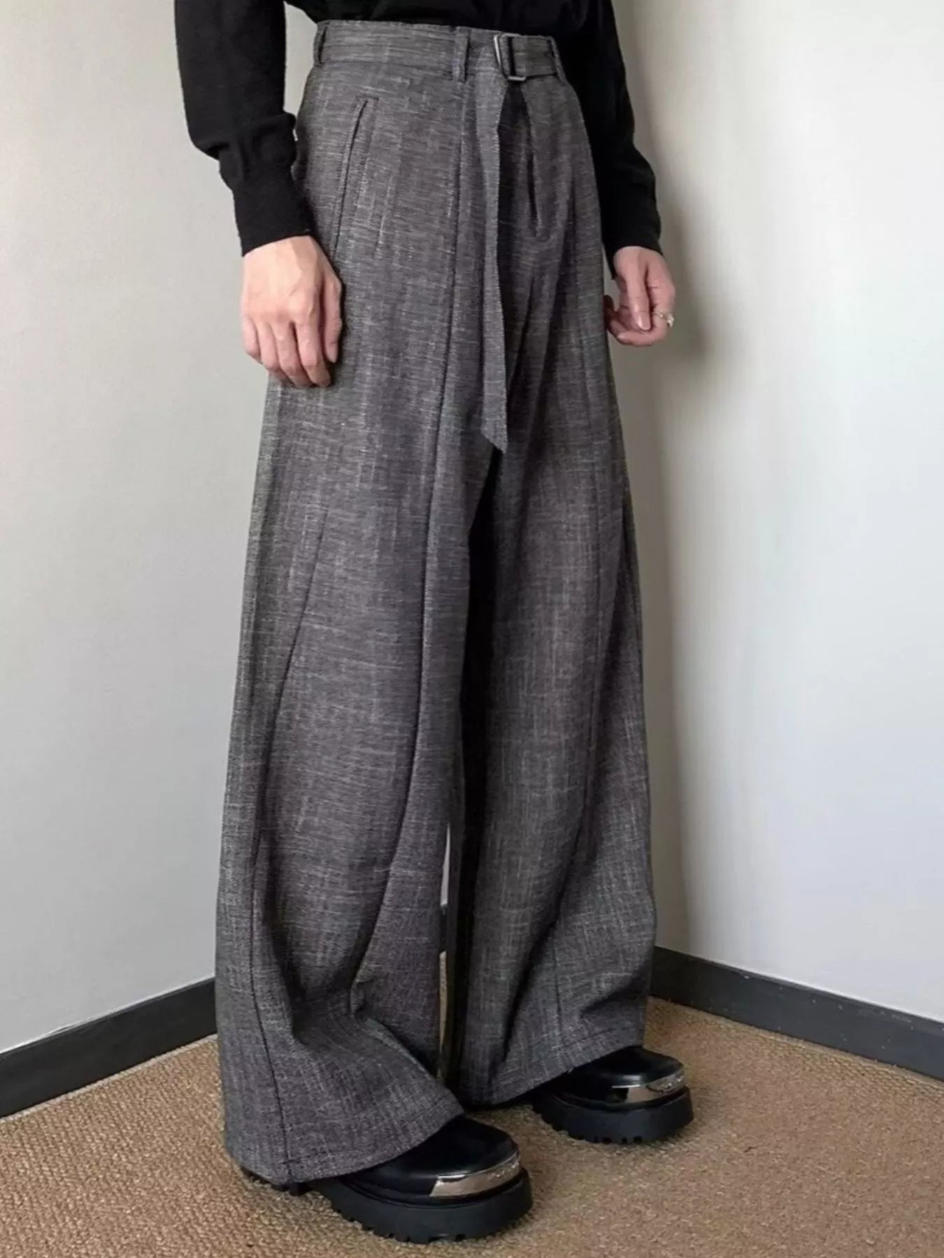 Men's Plus Size Belt Relaxed Fit Pants