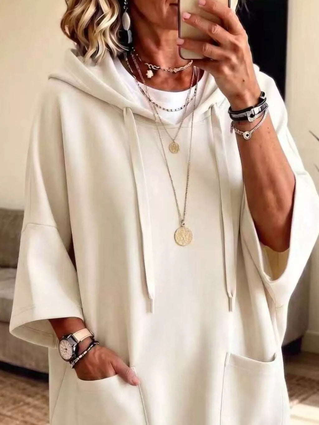 Full Size Drawstring Oversized Front Pockets Oversized Hoodie Plus Size