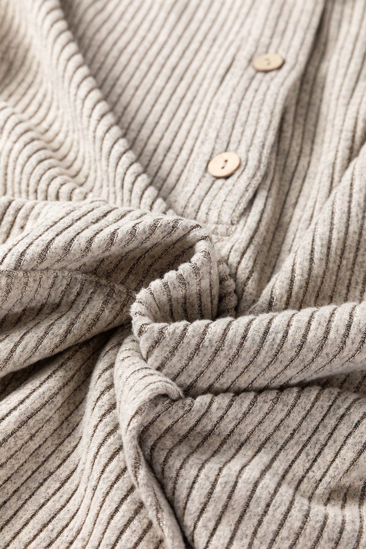 Plus Size Ribbed Knit Kangaroo Pocket Henley Top