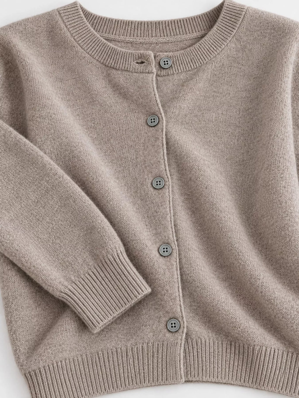 Crew Neck Button-Down Cardigan
