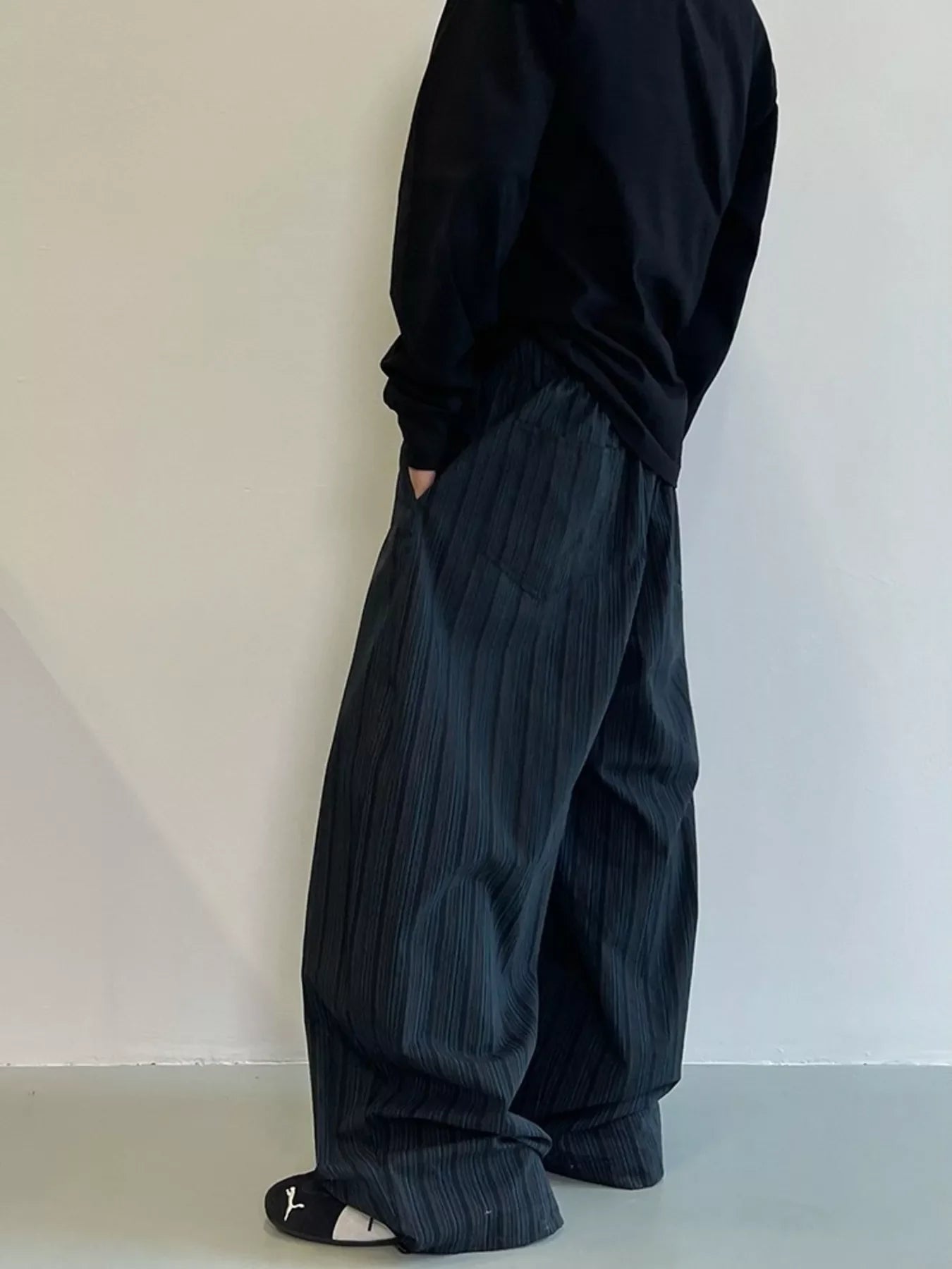 Men's Plus Size Wide Leg Pants
