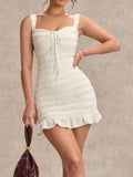 Ruffle Hem Bodycon Mini Dress