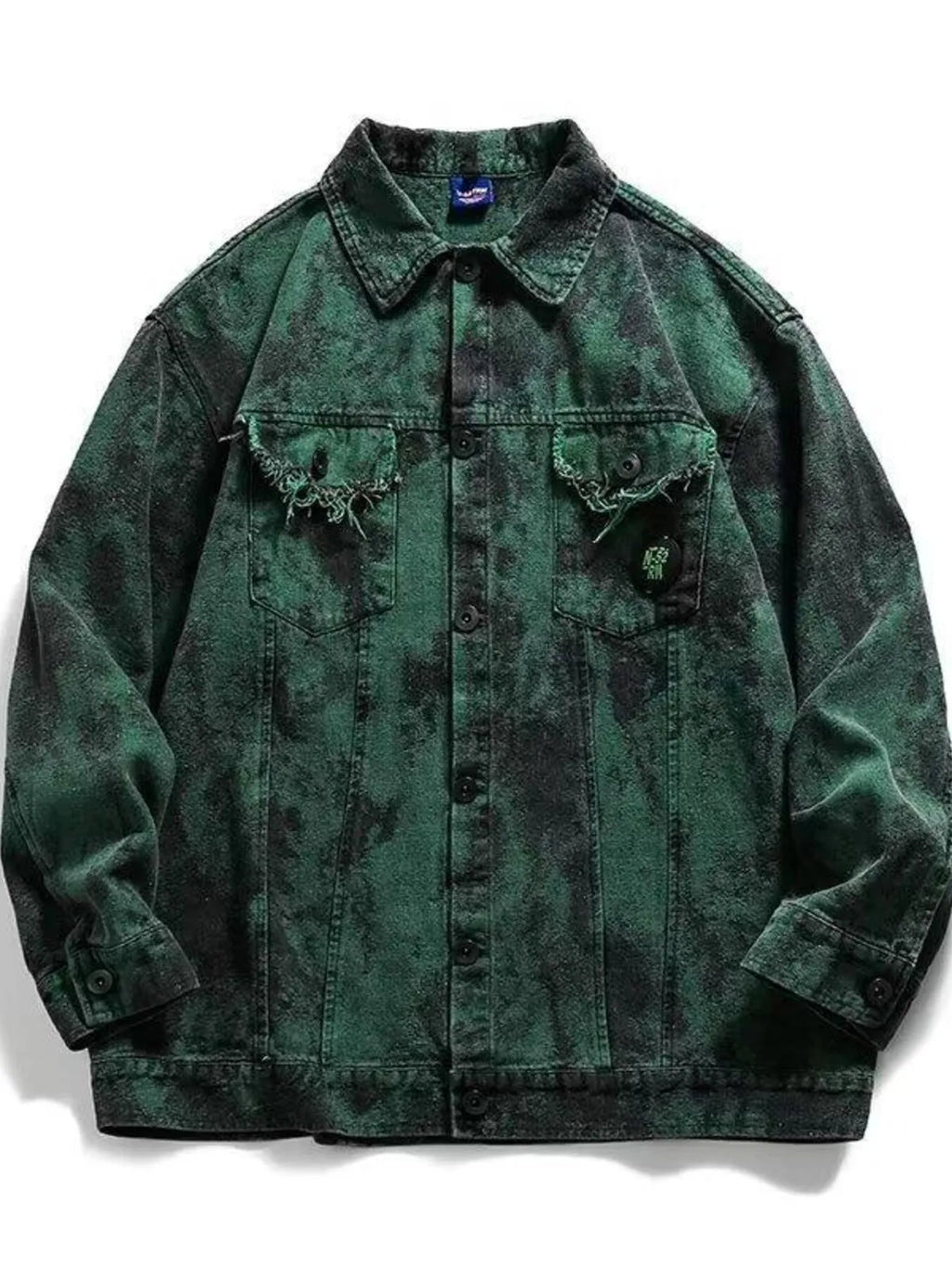Men's Plus Size Button Up Oversized Denim Jacket