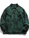 Men's Plus Size Button Up Oversized Denim Jacket