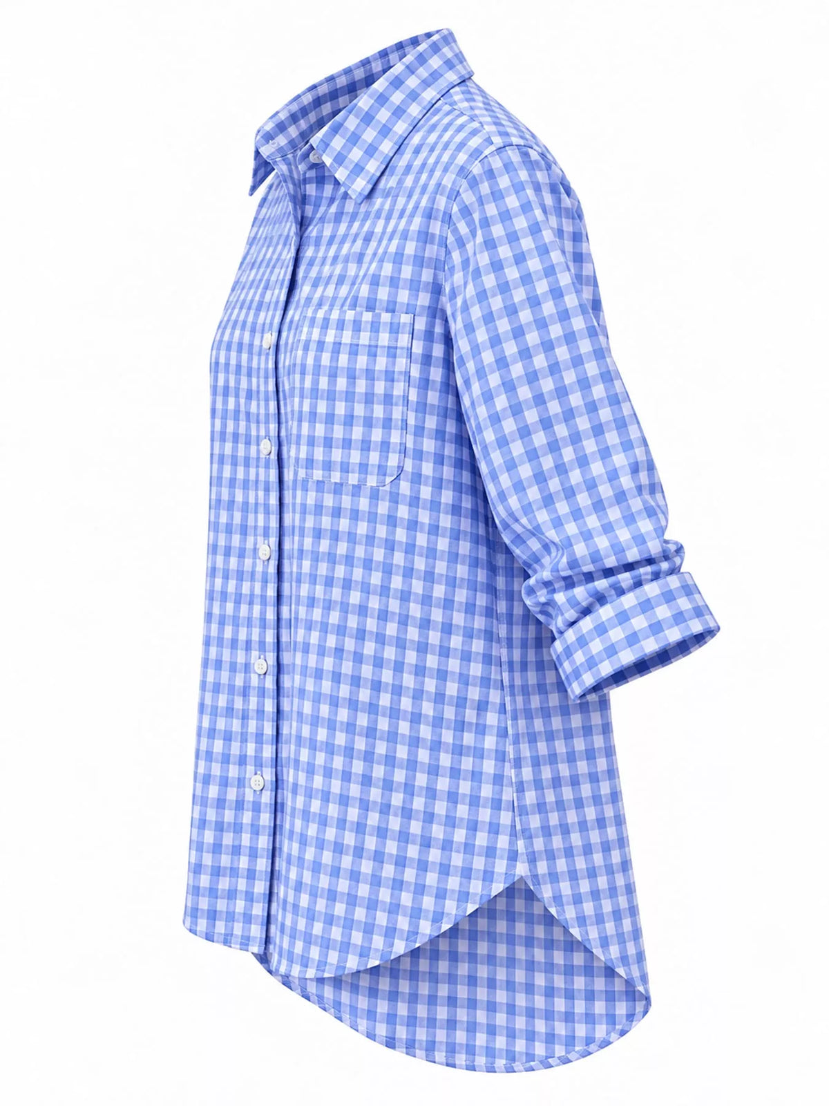 Plus Size Plaid Button-Down Long Sleeve Shirt