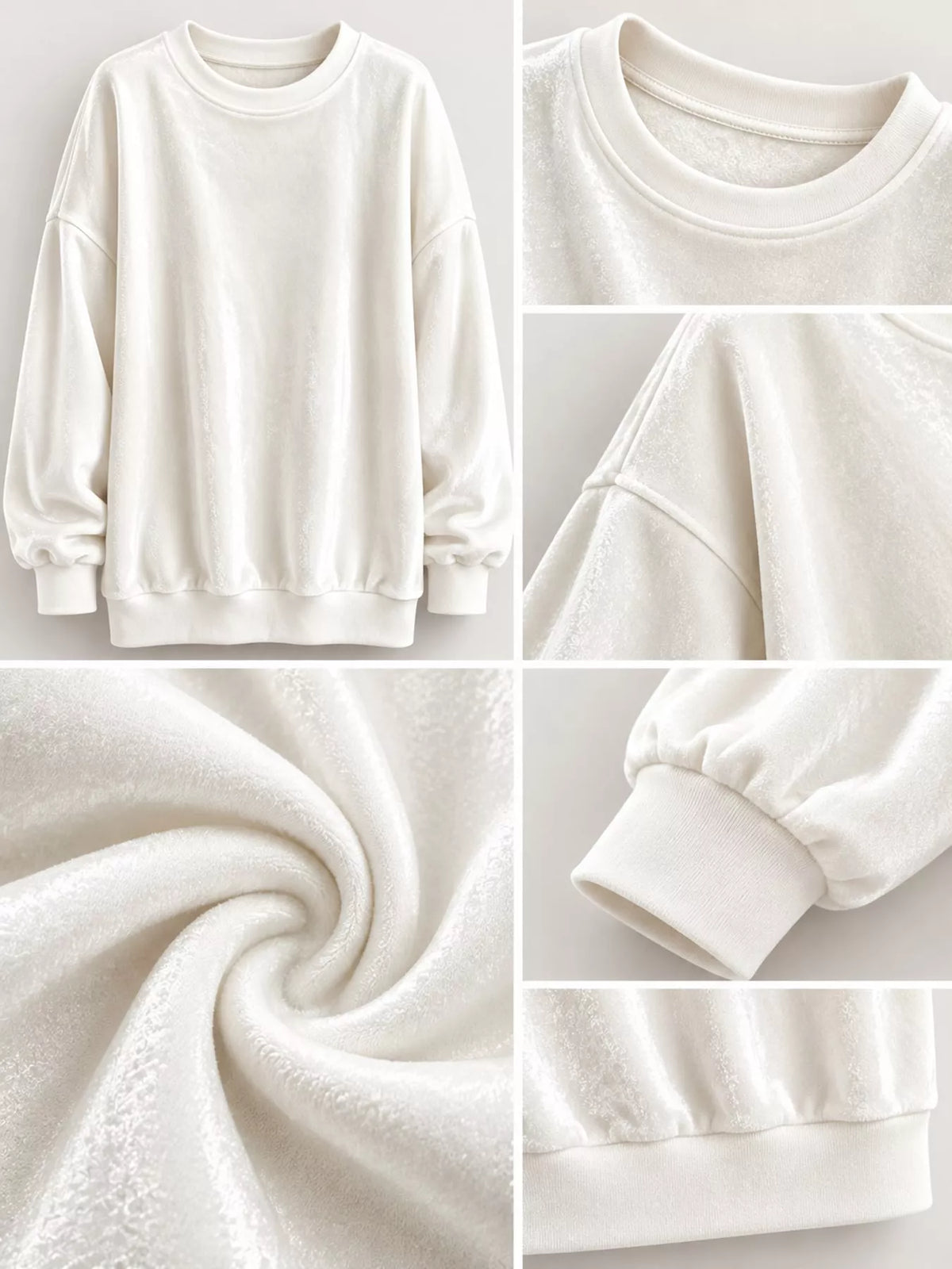 Full Size Crew Neck Drop Shoulder Sweatshirt Plus Size