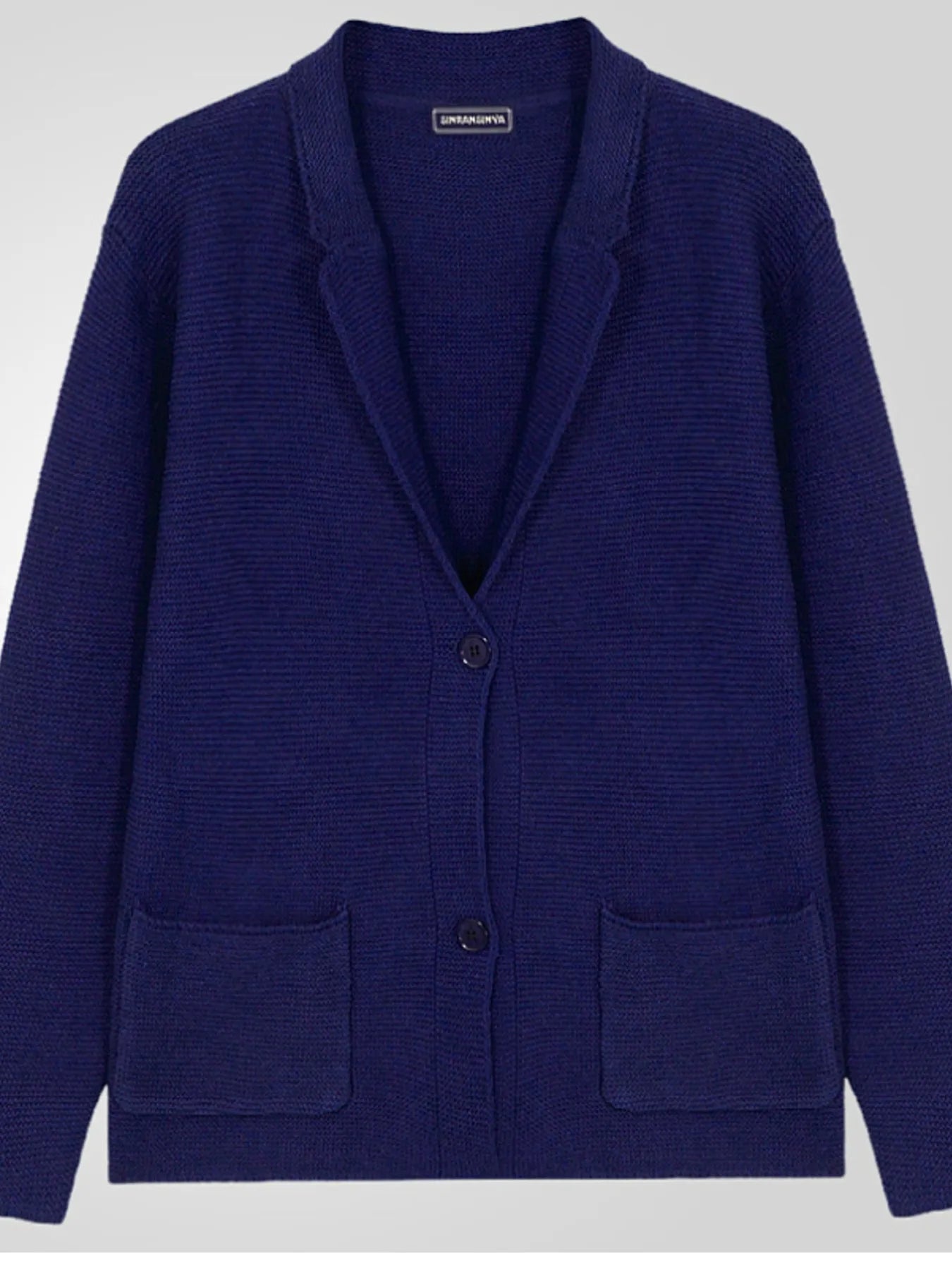 Men's Plus Size Button Up Long Sleeve Cardigan