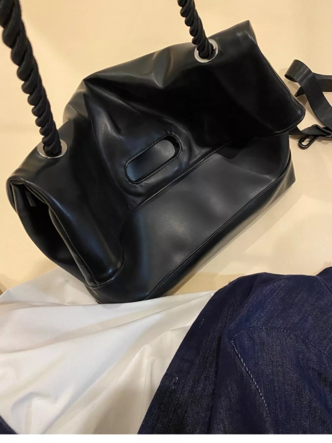 PU Leather Oversized Tote Bag