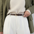 Golden Buckle Skinny Belt