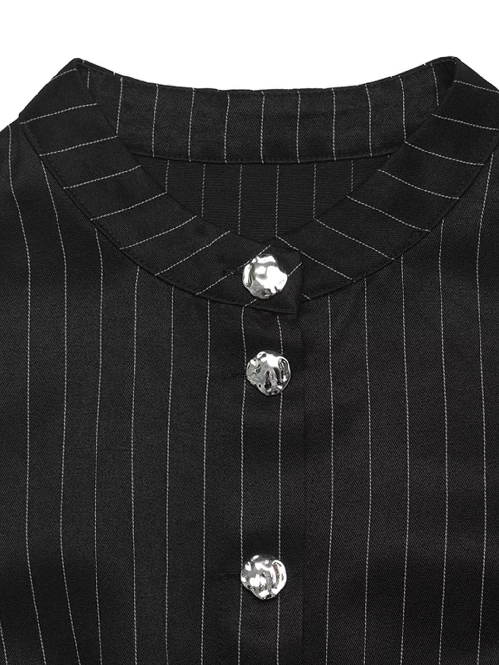 Striped Long Sleeve Peplum Blouse