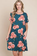 Floral Tee Dress with Pockets