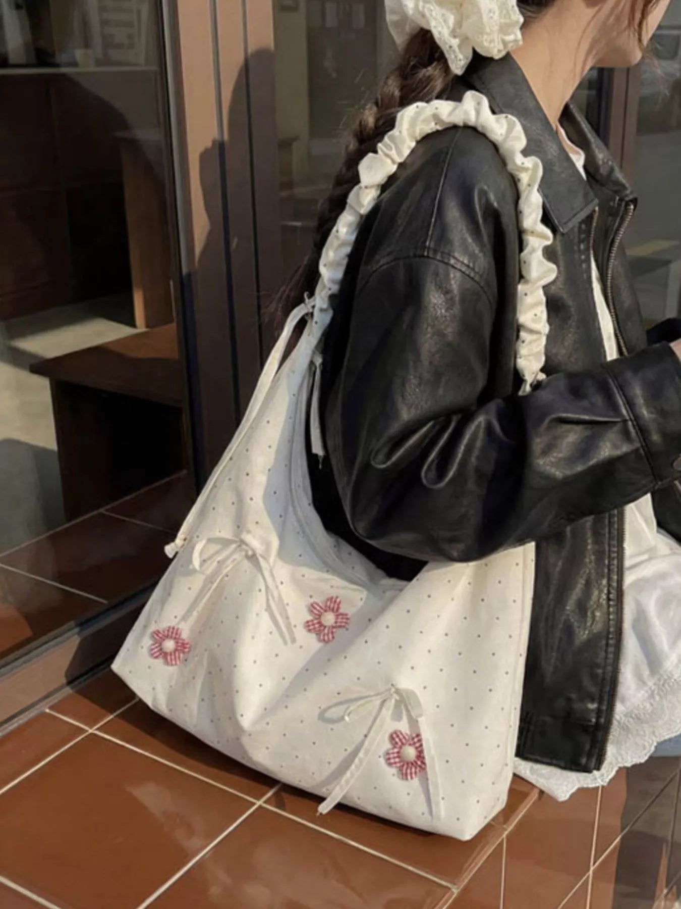 Floral Embellished Shoulder Bag
