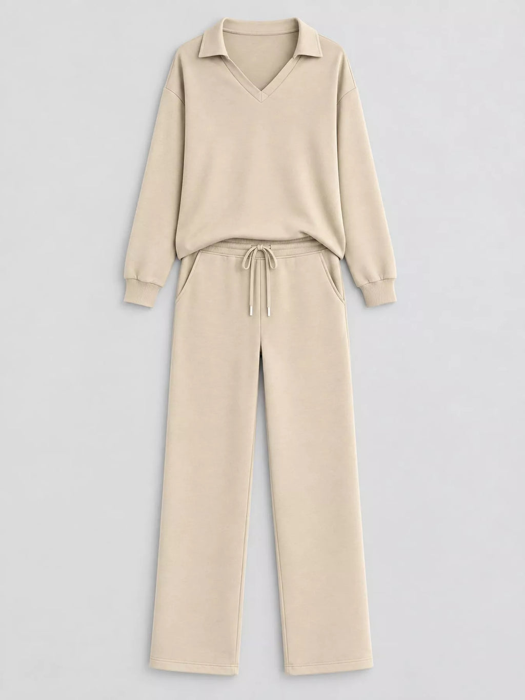 Dropped Shoulder Top and Pants Set