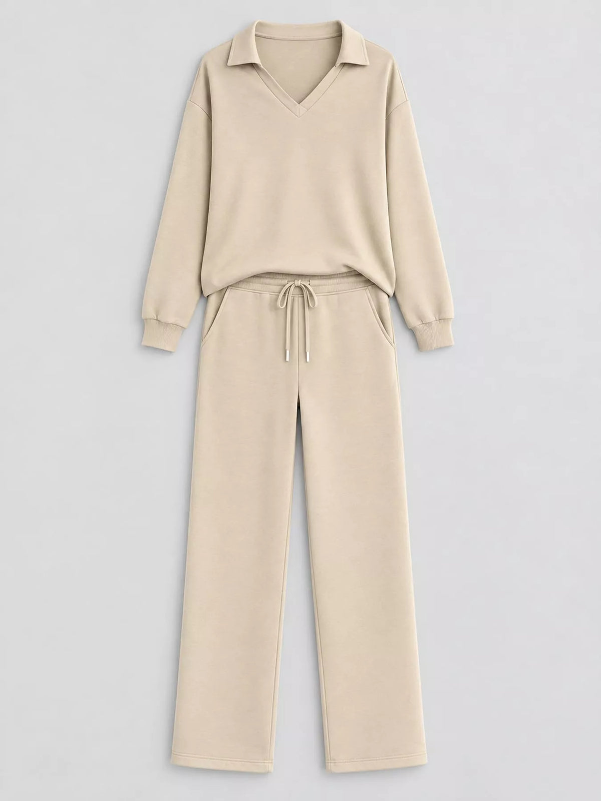 Dropped Shoulder Top and Pants Set