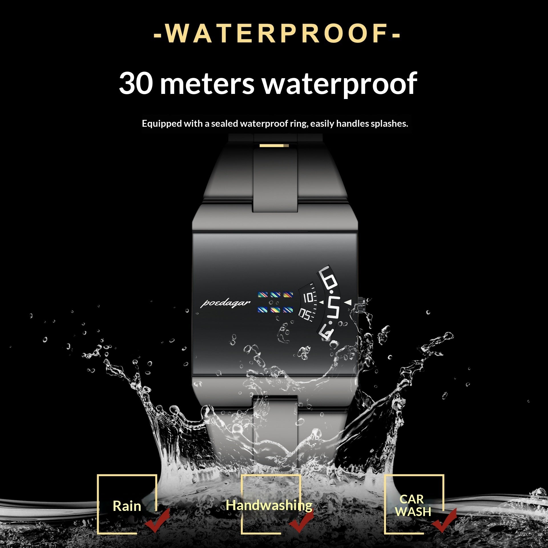Ultra-thin Trendy Waterproof Quartz Watch