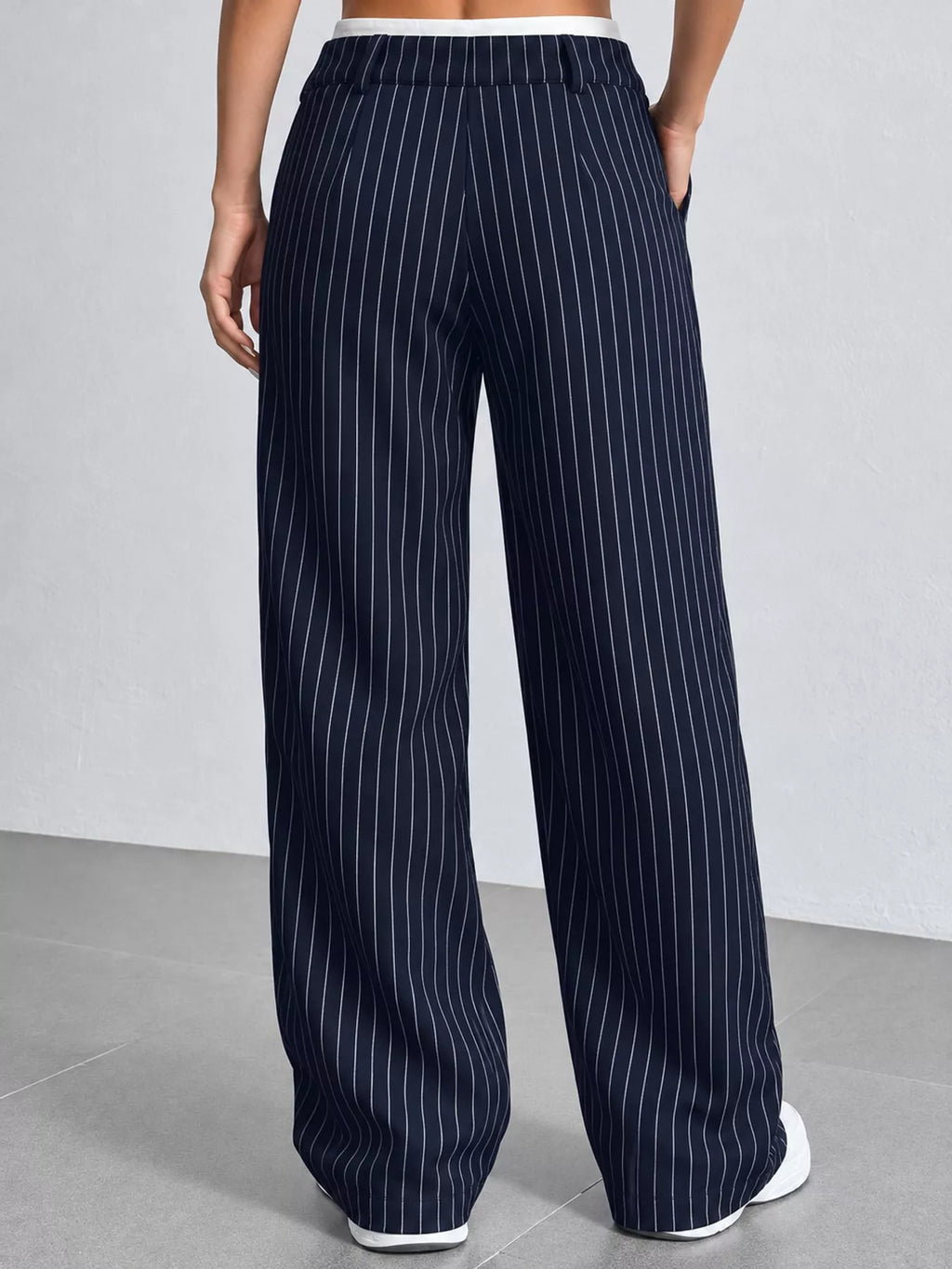 Striped Wide-Leg Pants