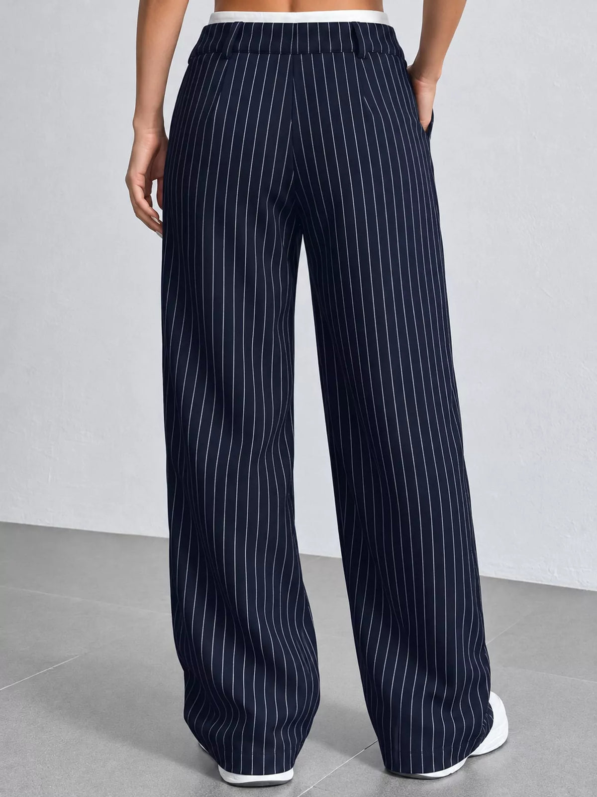 Striped Wide-Leg Pants