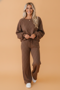 Polka Dot Long Sleeve Top & Wide Leg Pant Set