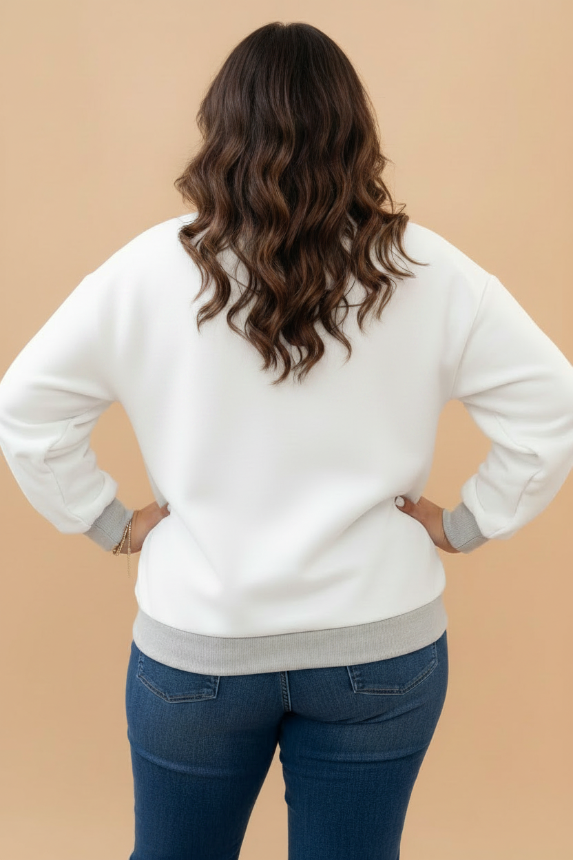 Plus Size GAMEDAY/FOOTBALL Reversible Mock Neck Sweatshirt