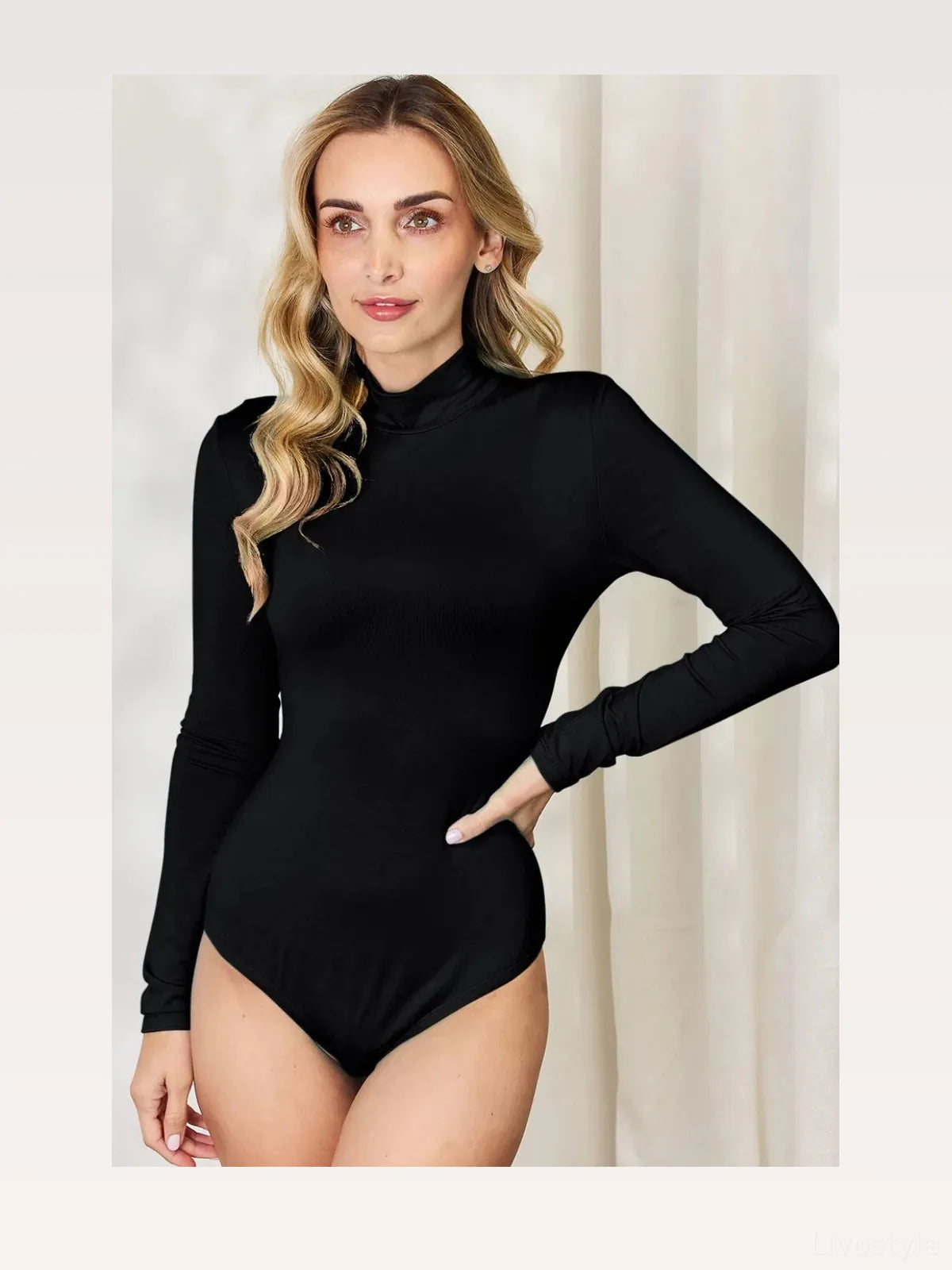 Mock Neck Long Sleeve Bodysuit
