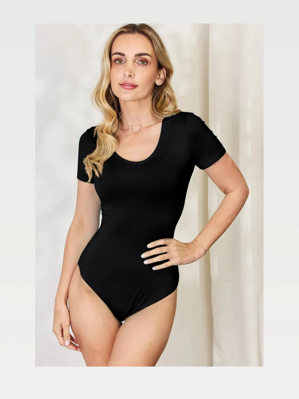 Round Neck Short Sleeve Bodysuit