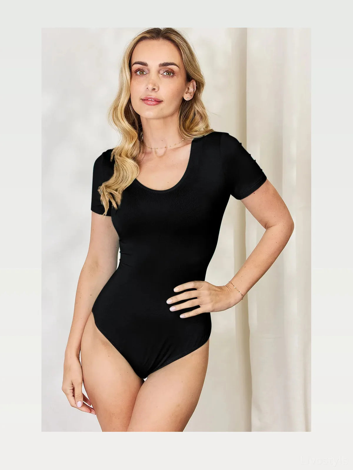 Round Neck Short Sleeve Bodysuit