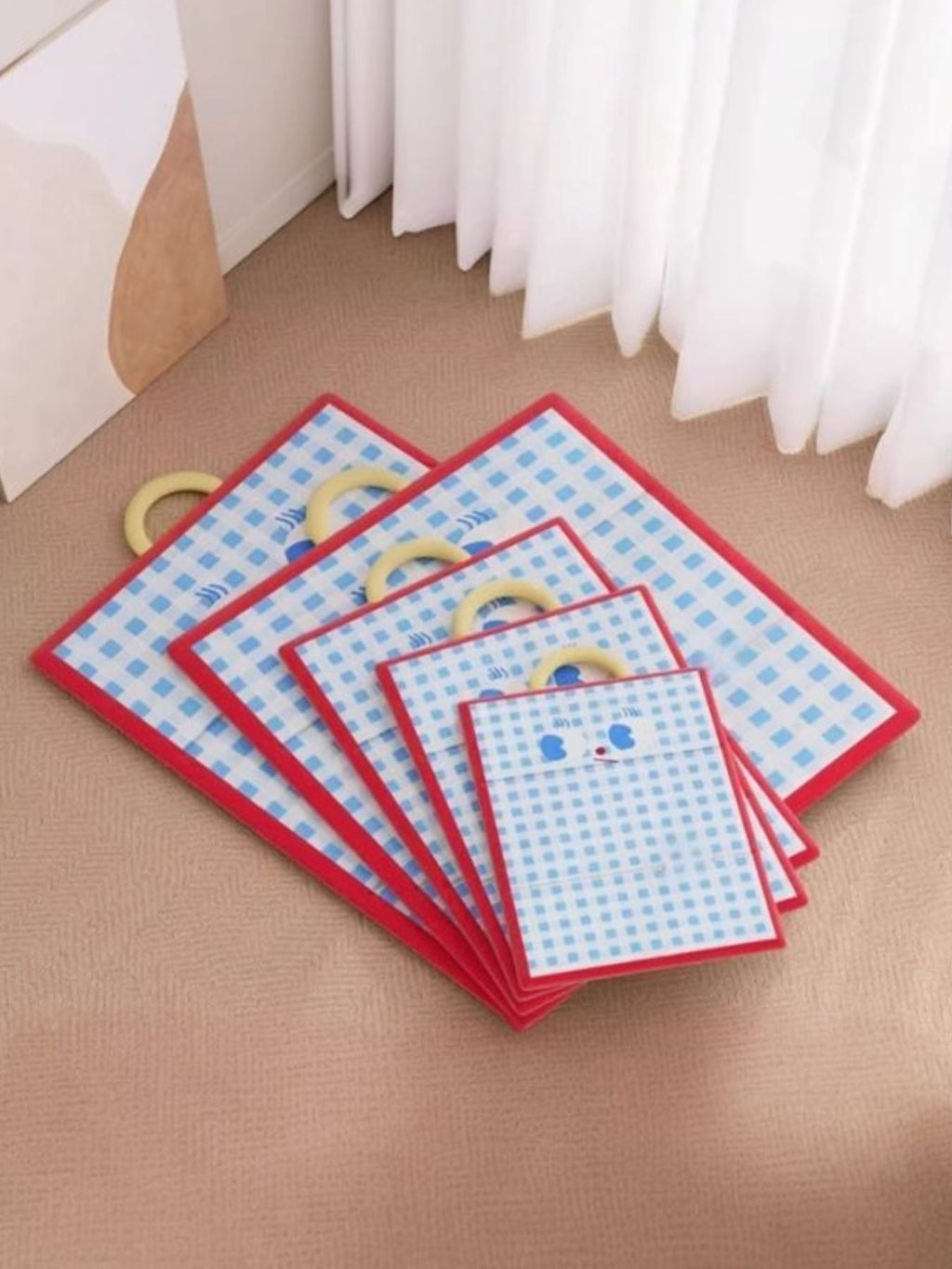 Plaid Pet Mat with Handle