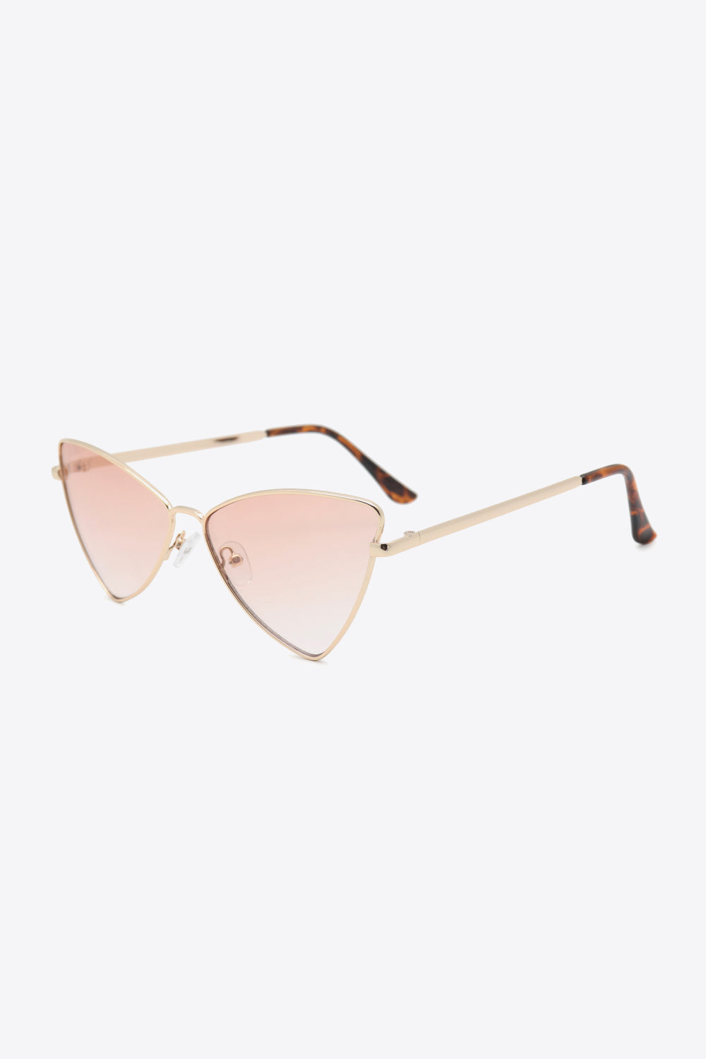 Metal Frame Cat-Eye Sunglasses with Gradient Lenses