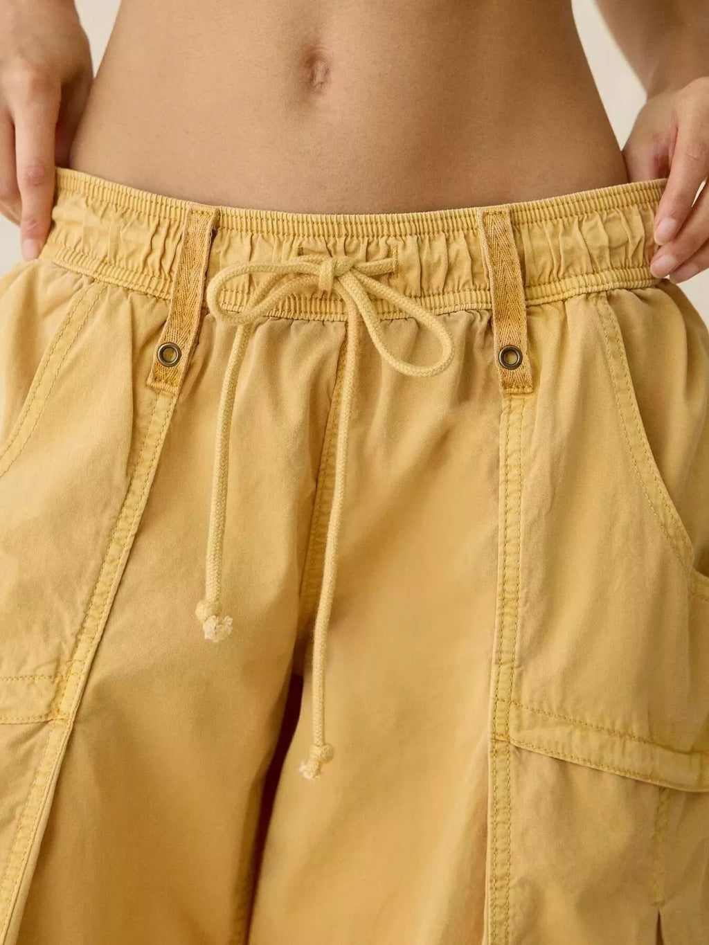 High-Waisted Cargo Wide-Leg Pants