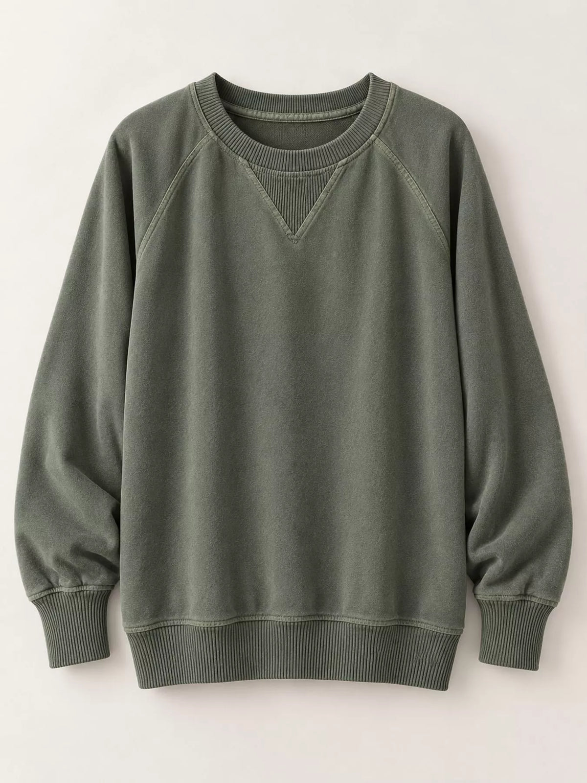 Crew Neck Raglan Sleeve Sweatshirt