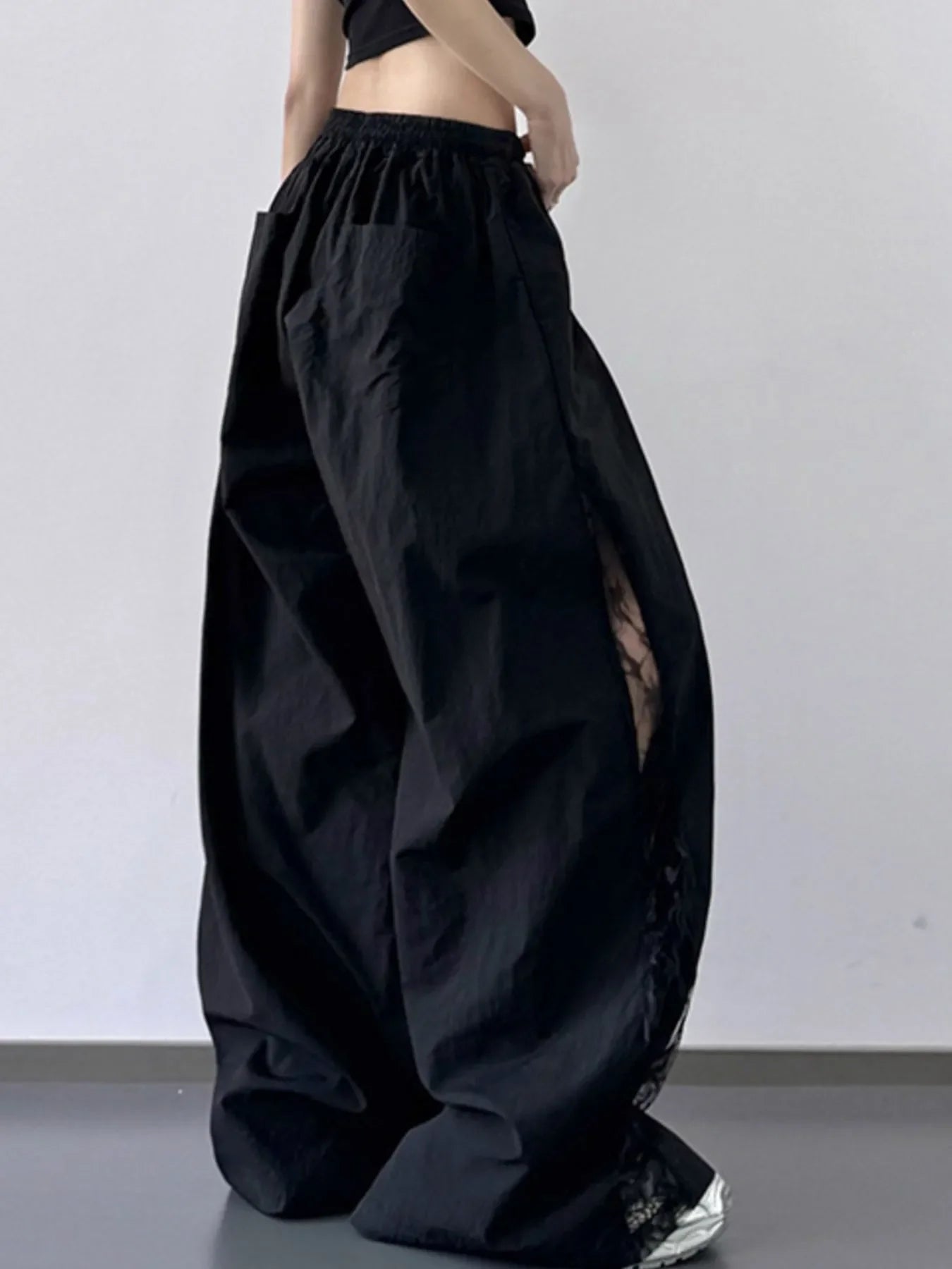 Elastic Waist Wide-Leg Pants