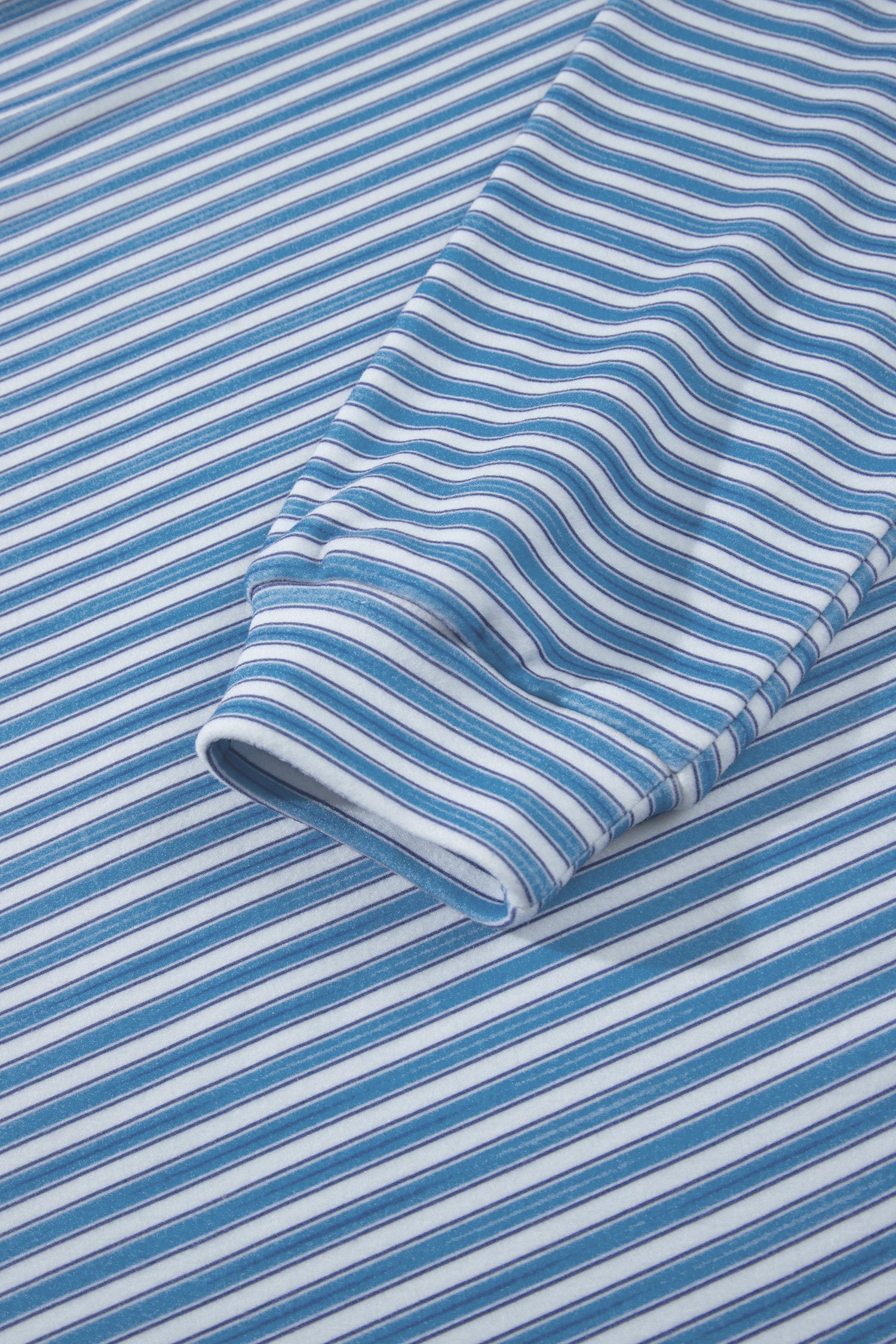 Sky Blue Stripe Long Sleeve Oversized Top Pocketed Casual Shorts Two Piece Set