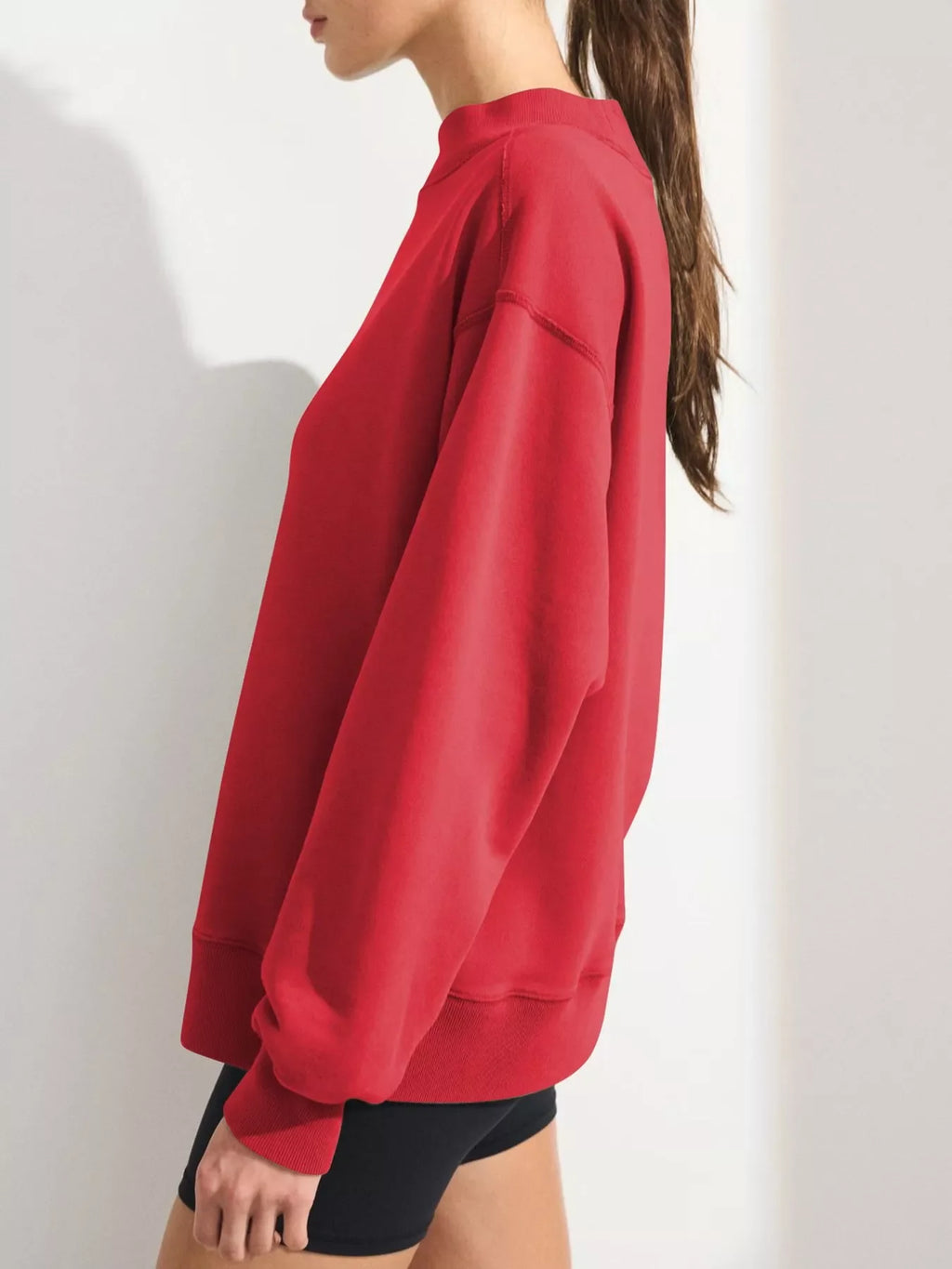 Mock Neck Oversized Sweatshirt