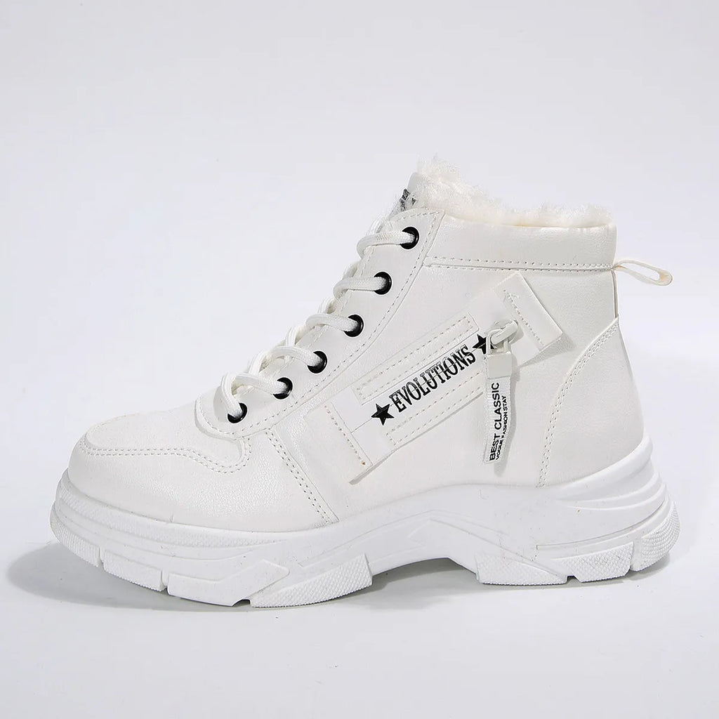Premium Lace-Up Combat Boots with Fleece Line