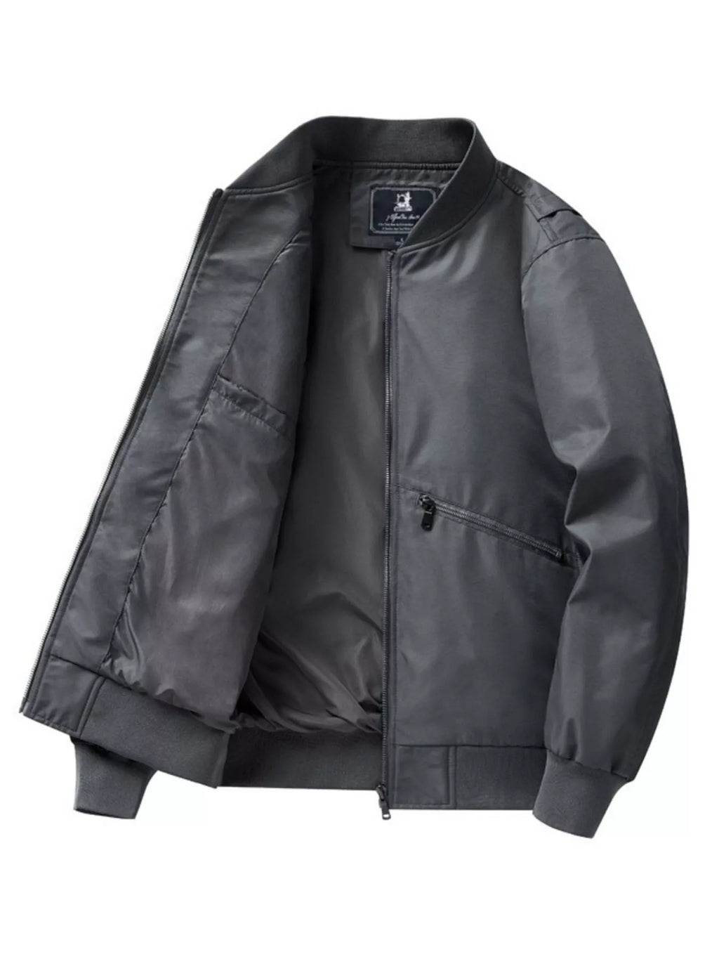 Men's Plus Size Zip Up Long Sleeve Jacket
