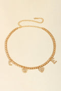 Gold LOVE Charm Chain Belt