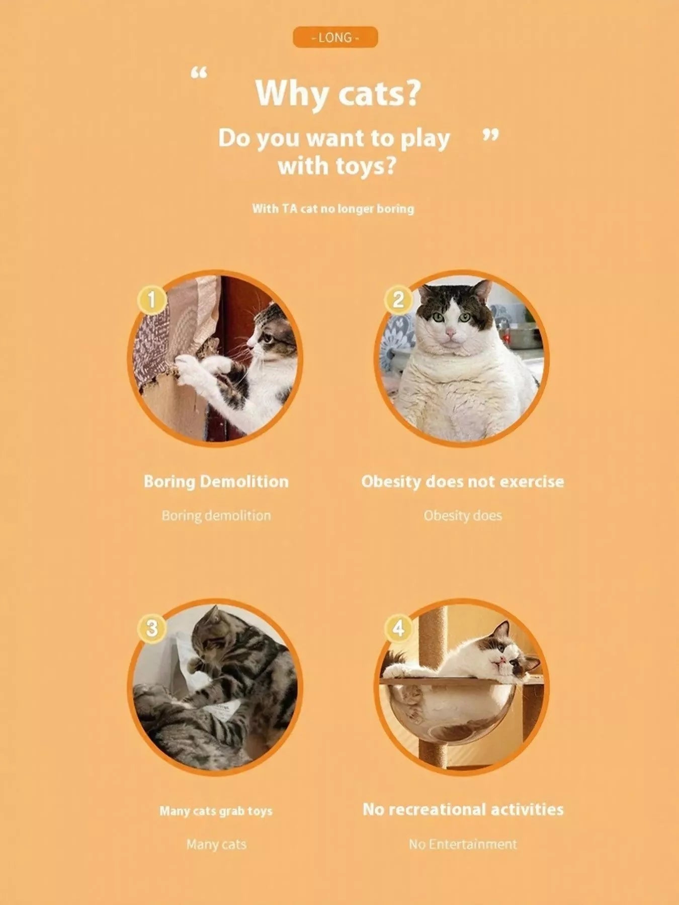 Interactive Self-Rotating Pet Teaser Toy
